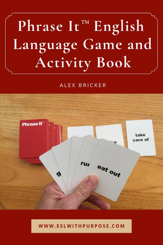 Free ESL Book download for Phrase It English language card game.